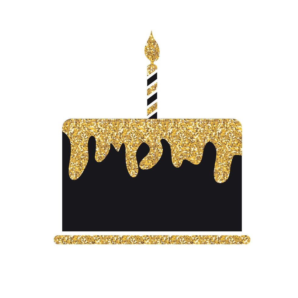 Gâteau d'anniversaire icône web plat vector illustration