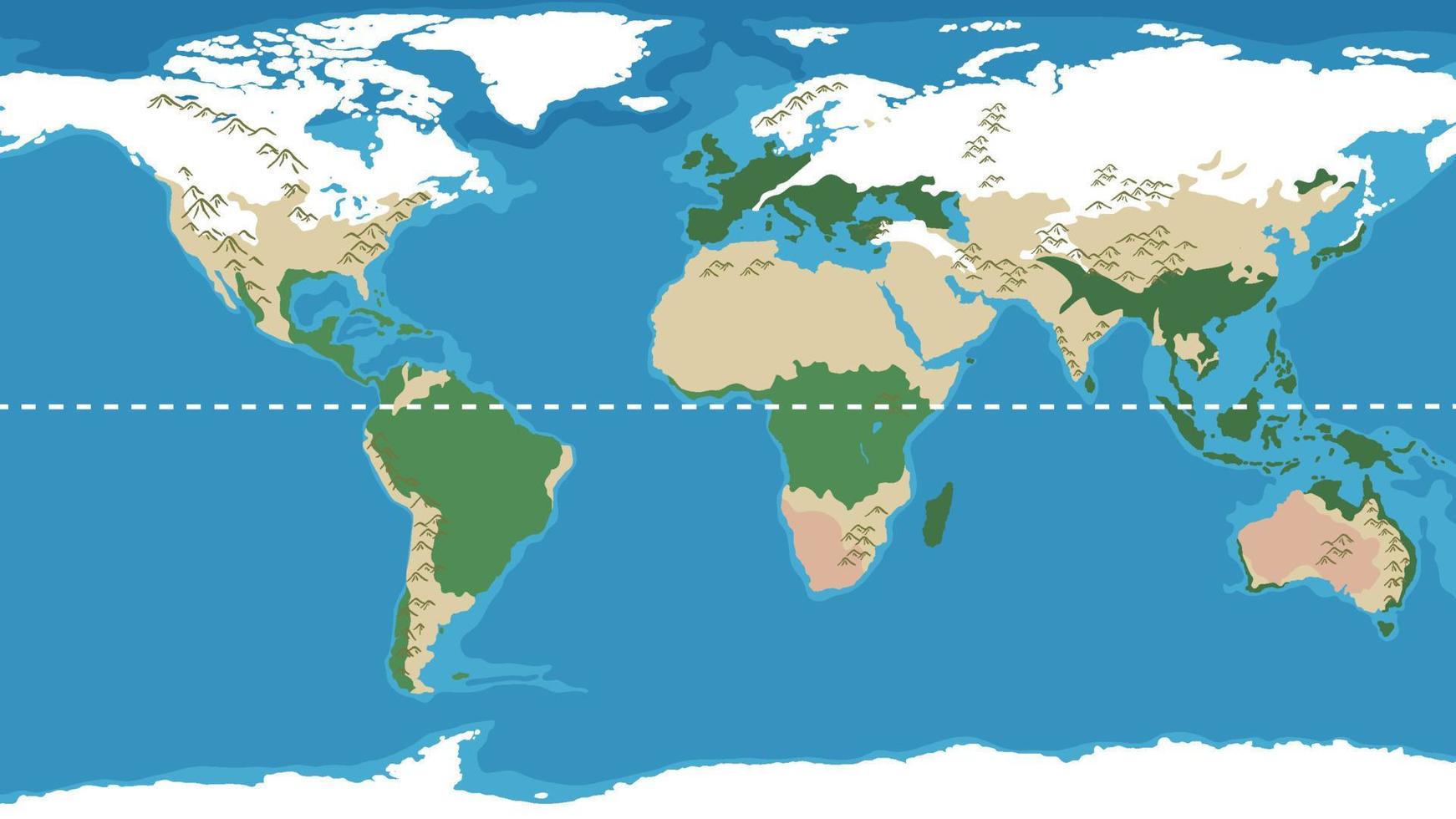 conception de vignettes avec carte du monde vecteur