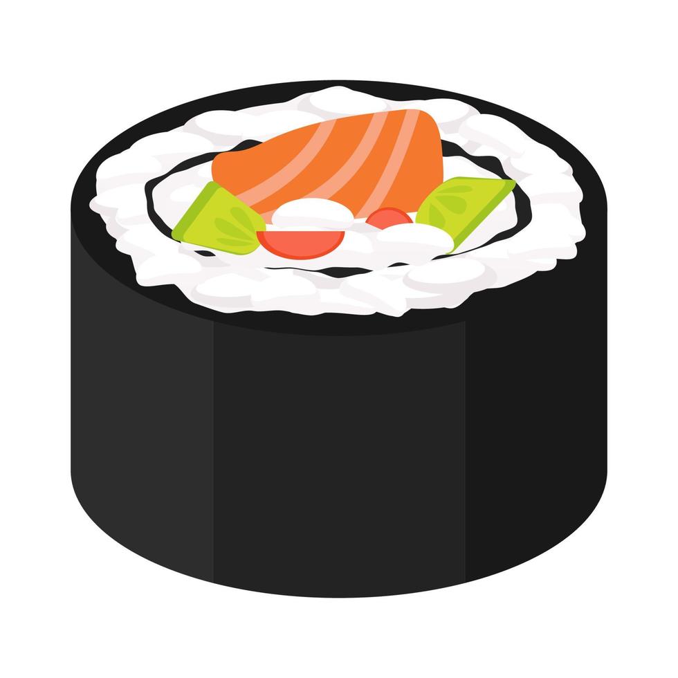 sushis de la cuisine japonaise vecteur