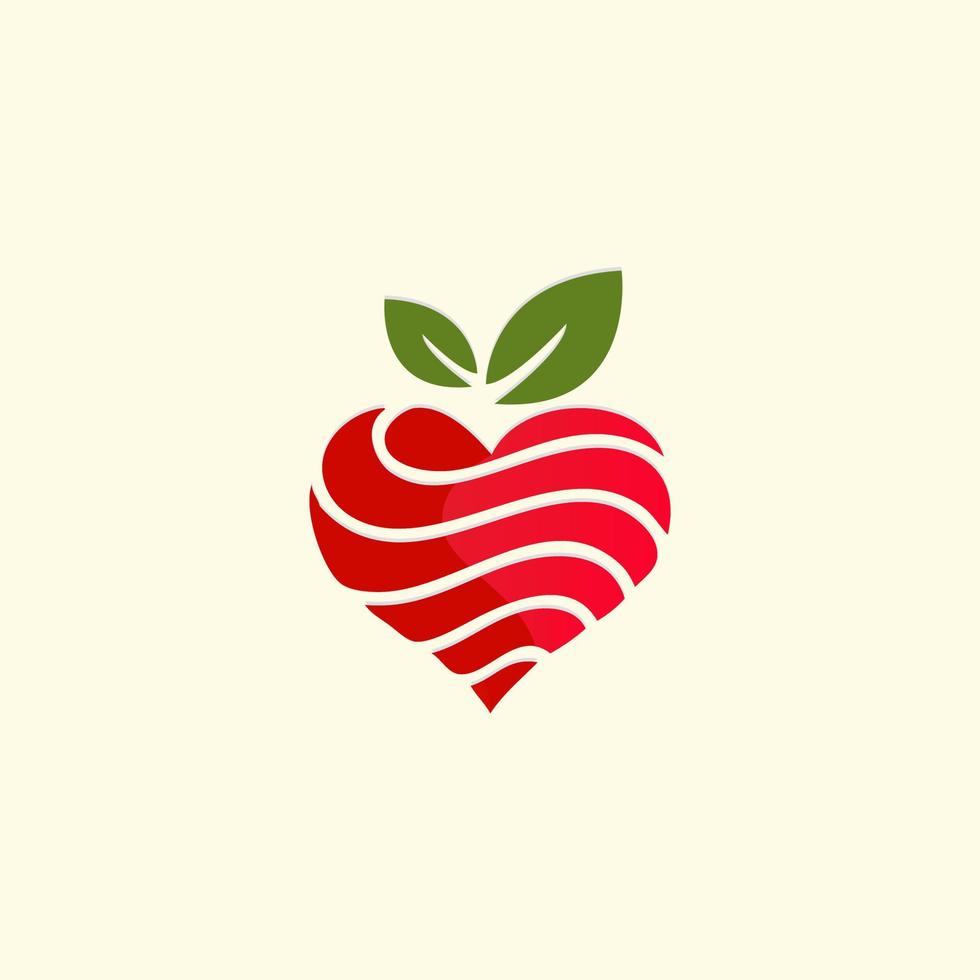 concept d'idée d'inspiration de modèle de conception de logo d'aliments sains vecteur