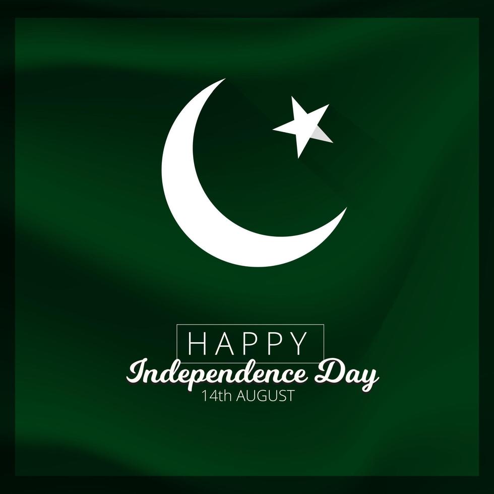 illustration vectorielle de fond abstrait pour la fête de l'indépendance du pakistan, le 14 août. vecteur