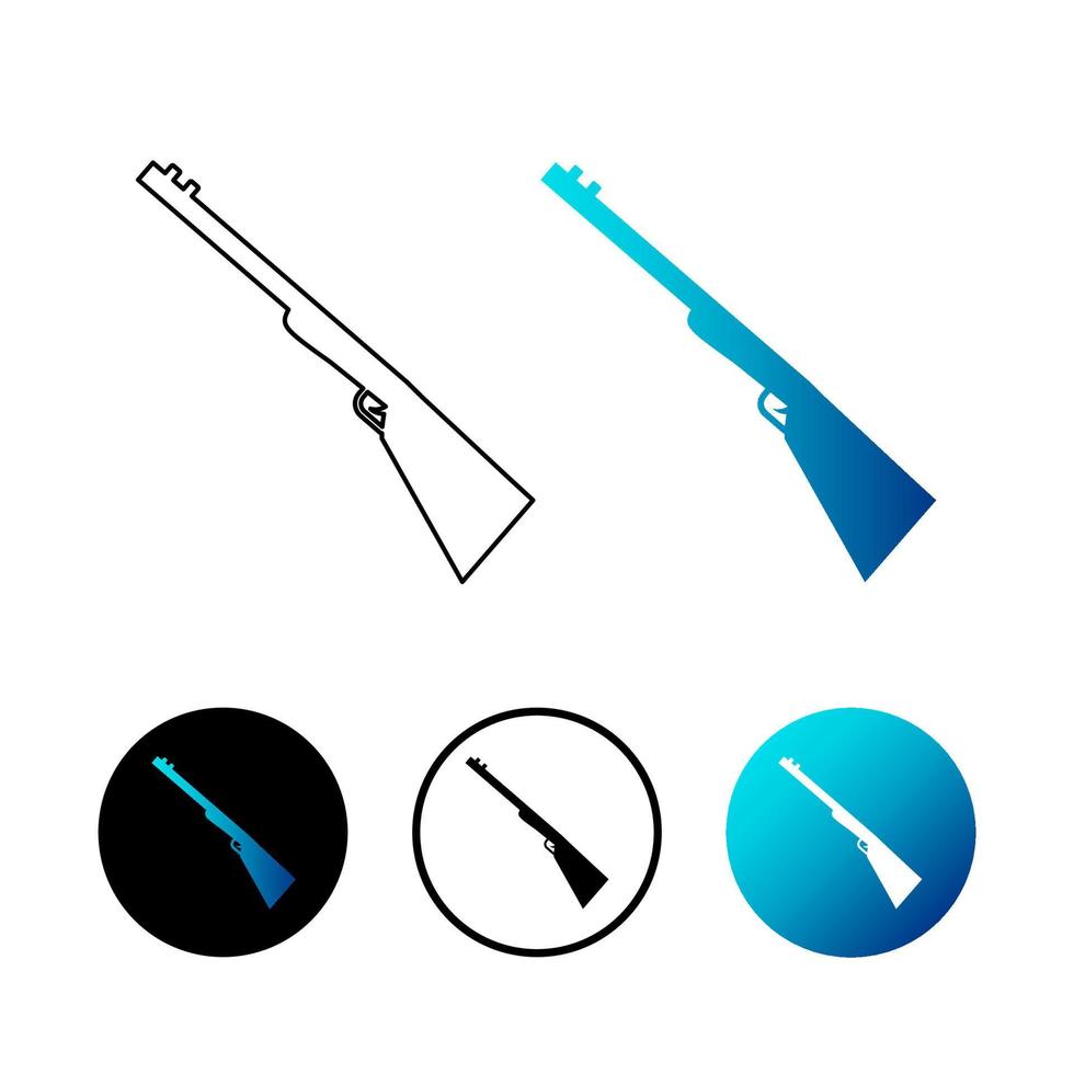 illustration abstraite de l'icône du pistolet à fusil vecteur
