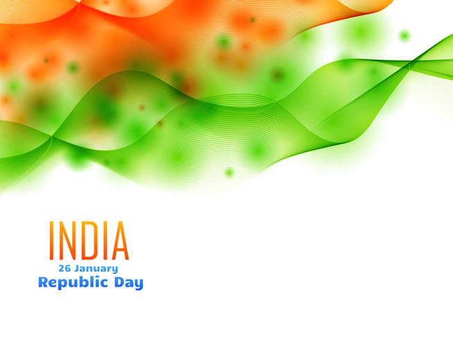 conception de la fête de la République indienne célébrée le 26 janvier avec la vague vecteur