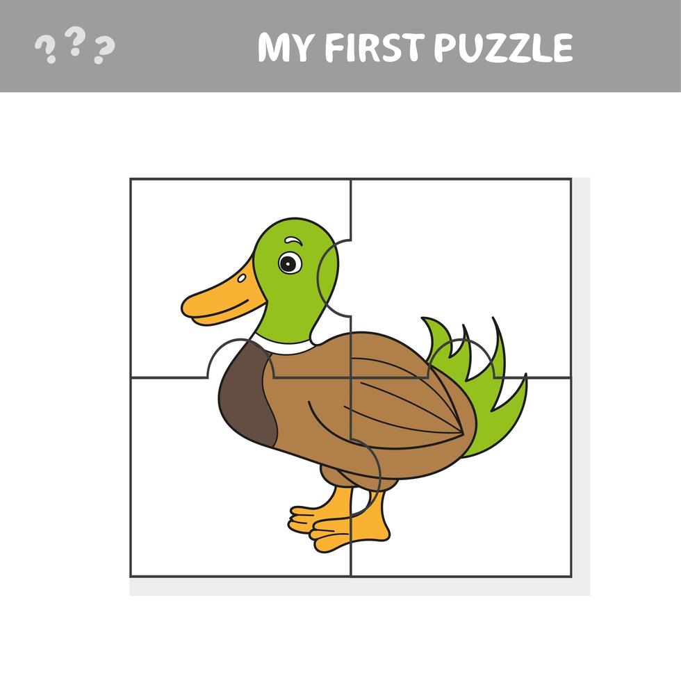 illustration de vecteur de dessin animé du jeu de puzzle de l'éducation