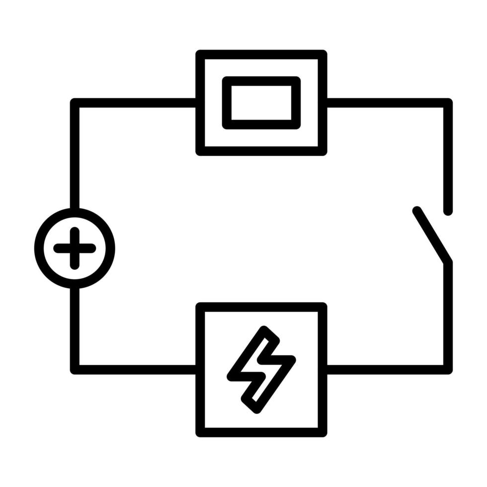 icône de ligne de circuit électrique vecteur