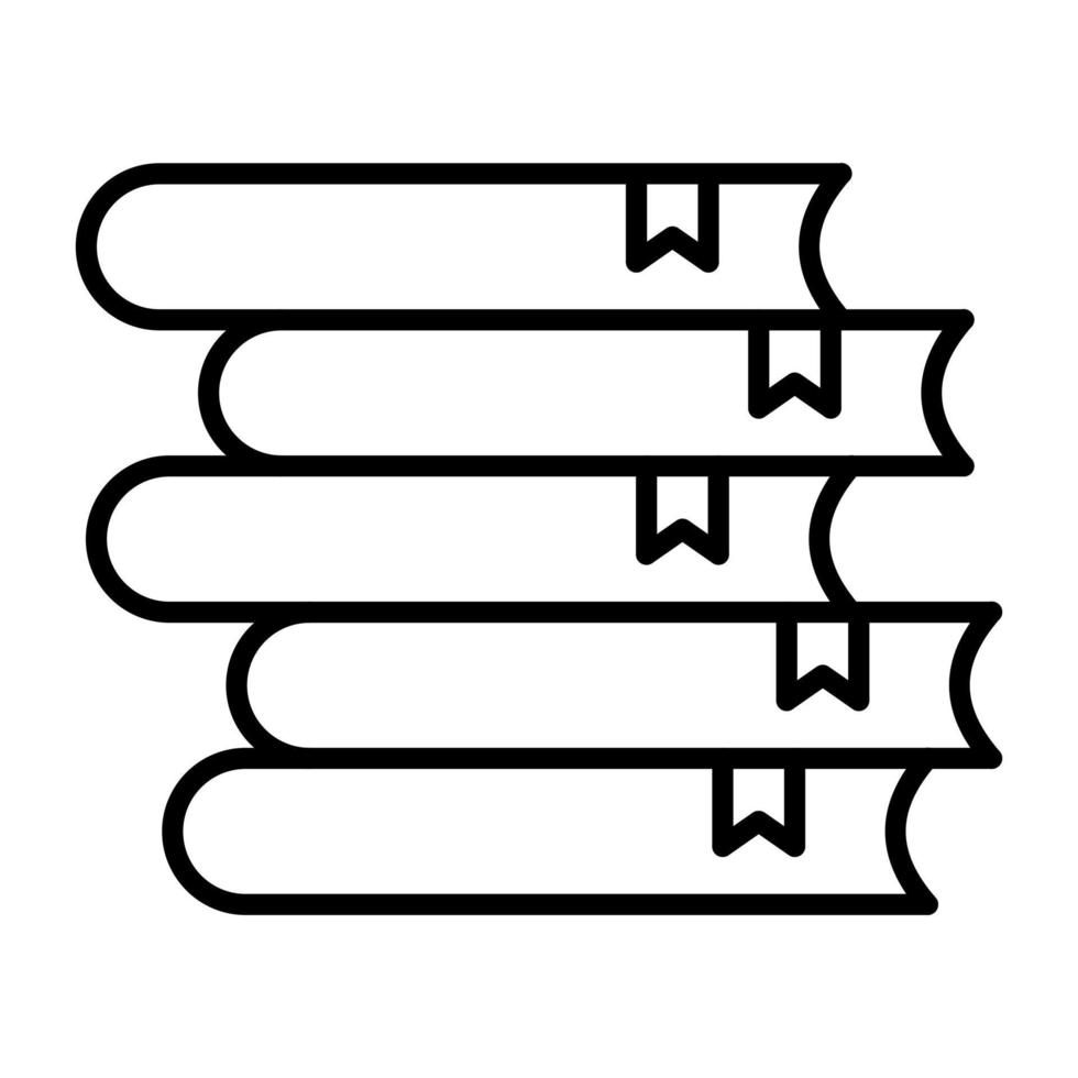 icône de ligne de livres vecteur