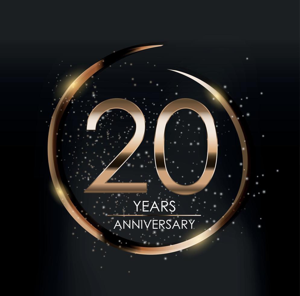 modèle logo 20 ans anniversaire illustration vectorielle vecteur