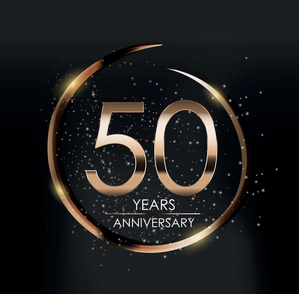 modèle logo 50 ans anniversaire illustration vectorielle vecteur