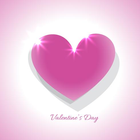 illustration de coeur rose Saint Valentin vecteur