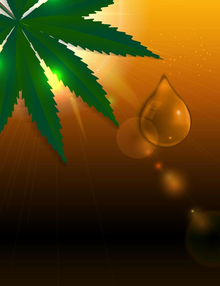 produits pétroliers cbd, huile de cannabis à des fins médicales et cosmétiques.illustration vectorielle vecteur