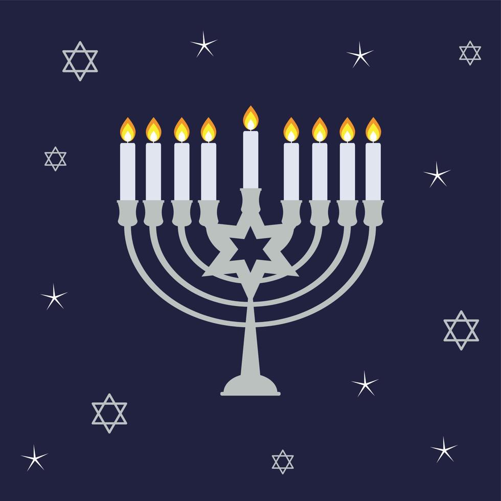 joyeux hanukkah, fond de vacances juives. illustration vectorielle. Hanoucca est le nom de la fête juive vecteur