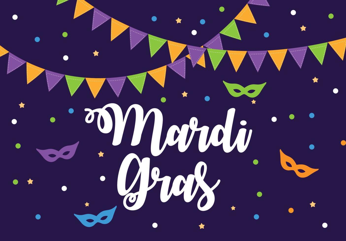 Modèle de brochure de mardi gras. Fond de carte de voeux de célébration. illustration vectorielle vecteur