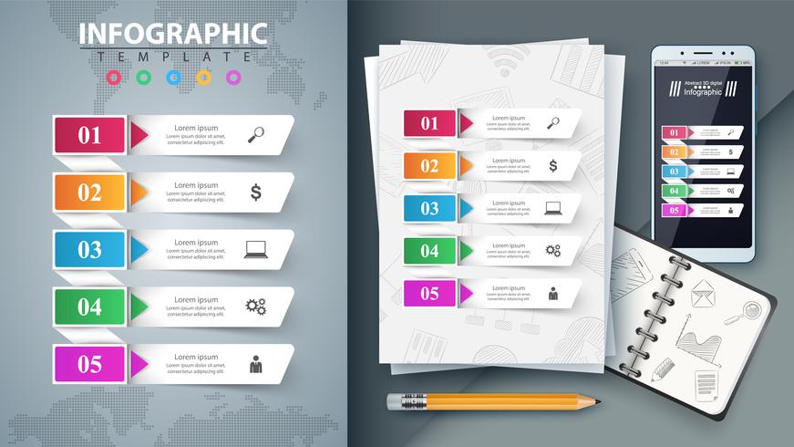 Infographie de l&#39;entreprise. Maquette pour votre idée. vecteur