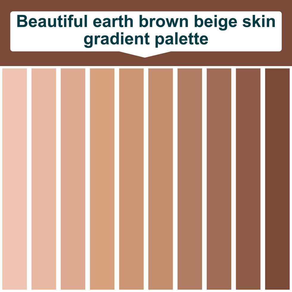 magnifique Terre marron beige peau pente palette. abstrait coloré palette guide. élégant concept Couleur palette vecteur