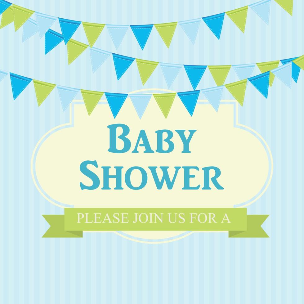 illustration vectorielle d'invitation de douche de bébé vecteur