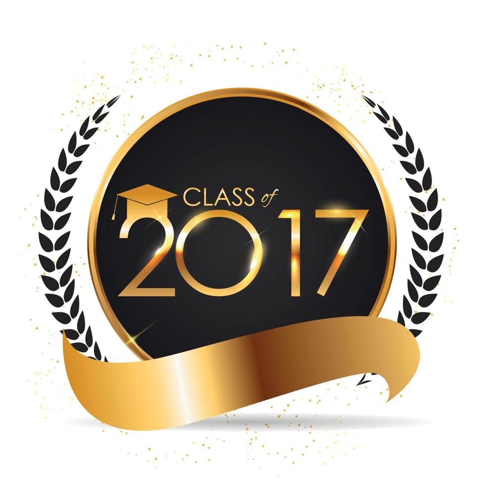 Félicitations pour l'obtention du diplôme 2017 classe background vector illustration