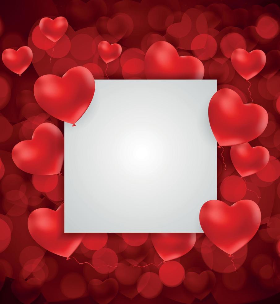 conception de fond d'amour et de sentiments de coeur de la saint-valentin. illustration vectorielle vecteur