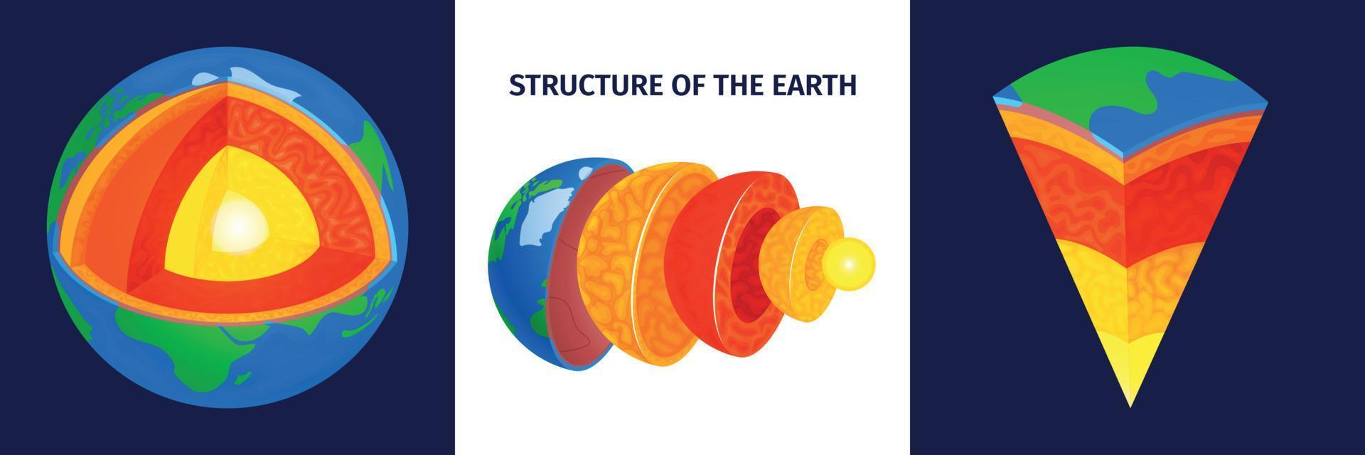 concept de conception de structure de terre vecteur