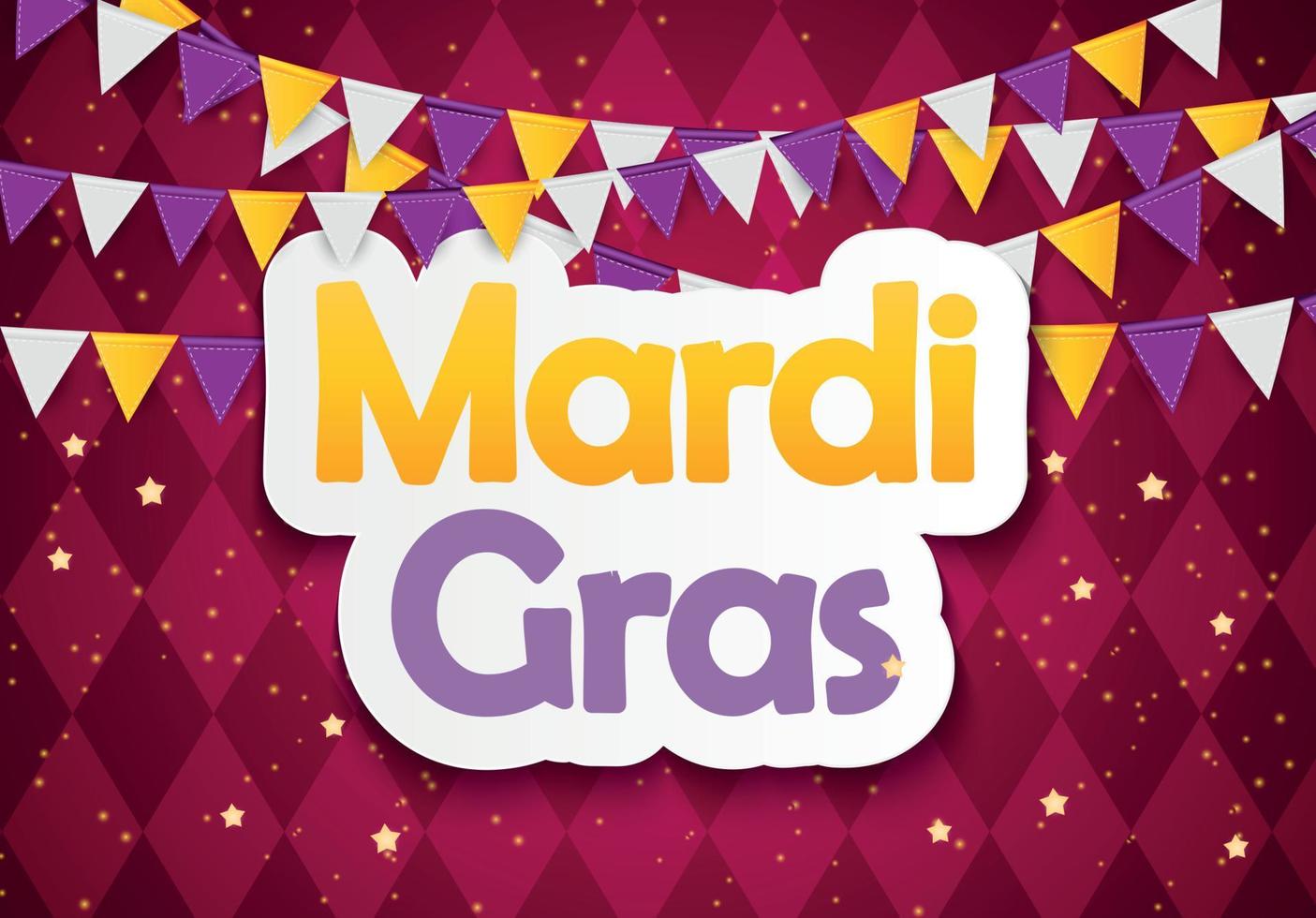 Modèle de brochure de mardi gras. Fond de carte de voeux de célébration. illustration vectorielle vecteur