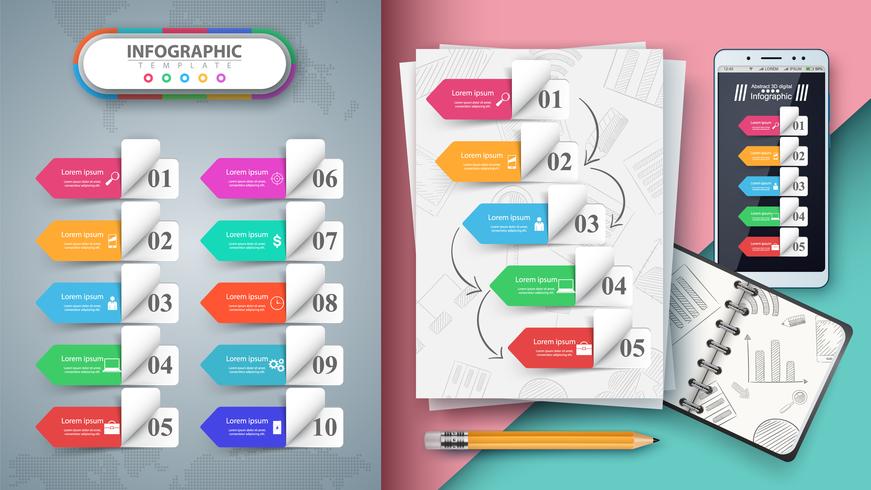 Infographie de l&#39;entreprise. Maquette pour votre idée. vecteur