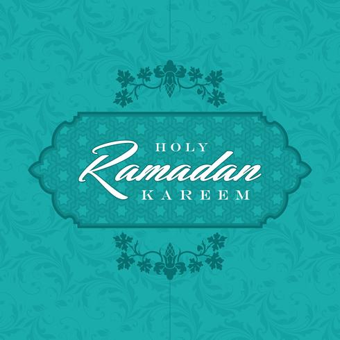 Carte de voeux et fond Ramadan Kareem islamique avec motif arabe vecteur