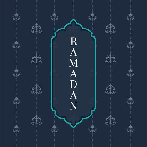 Carte de voeux et fond Ramadan Kareem islamique avec motif arabe vecteur