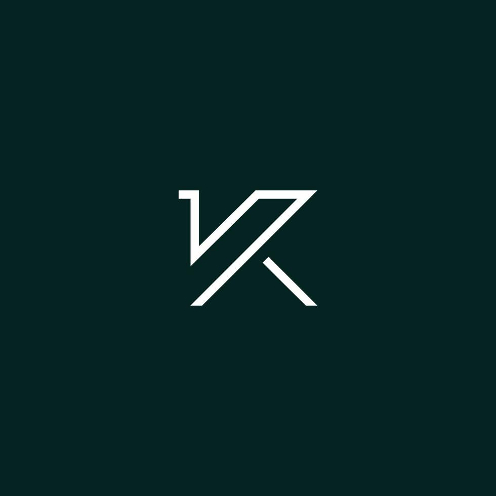 un logo k initial simple et moderne vecteur