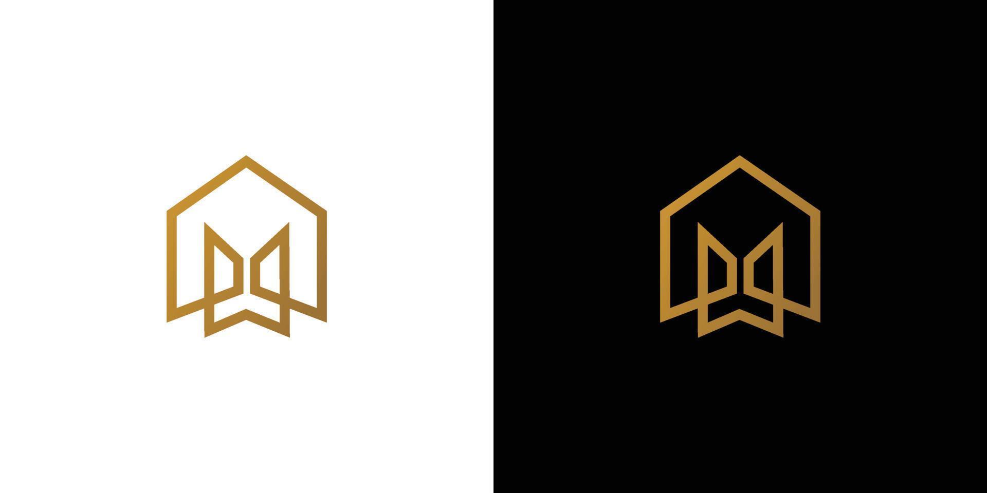 création de logo de maison moderne et élégante avec la lettre initiale w vecteur