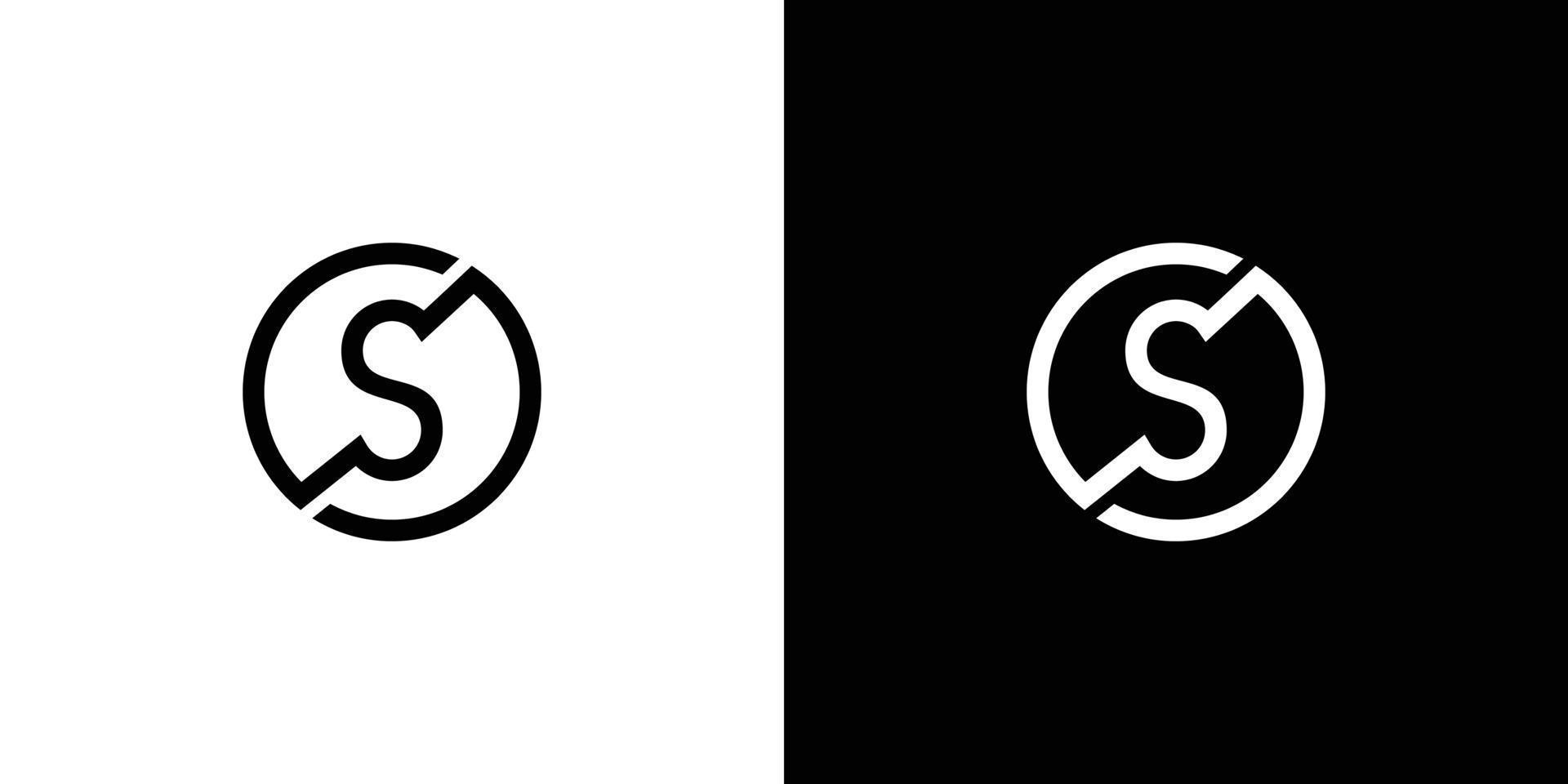 création de logo initiales lettre s moderne et élégante vecteur