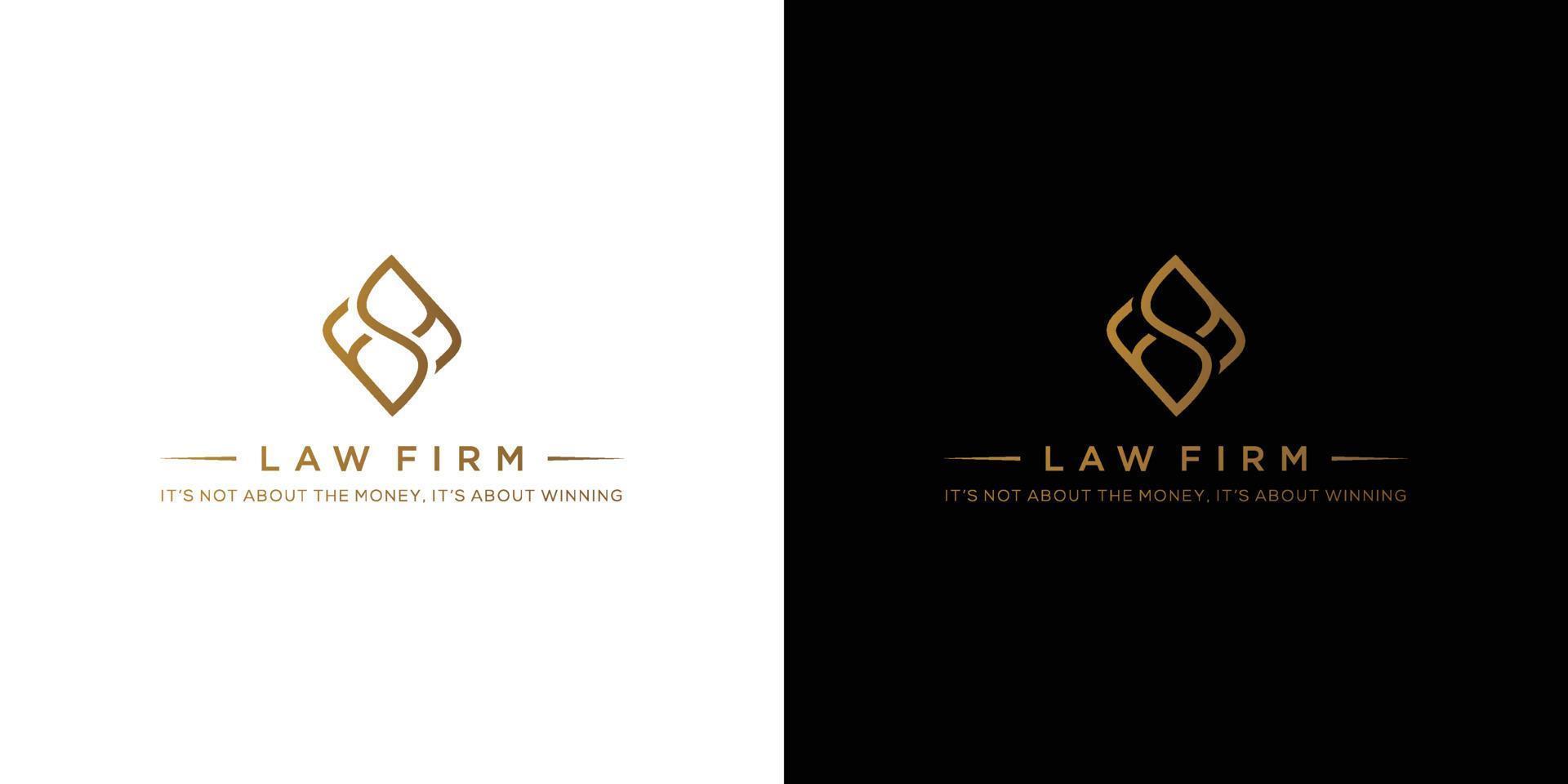 création de logo ff élégant et professionnel pour cabinet d'avocats vecteur