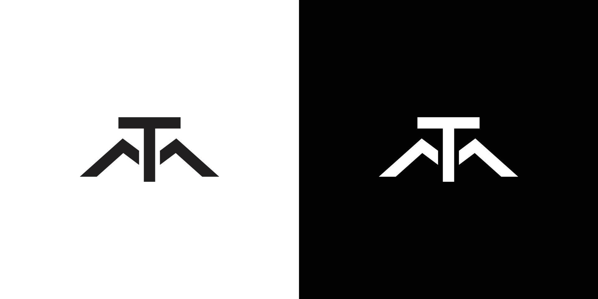 création de logo initiales lettre tm moderne et élégante vecteur