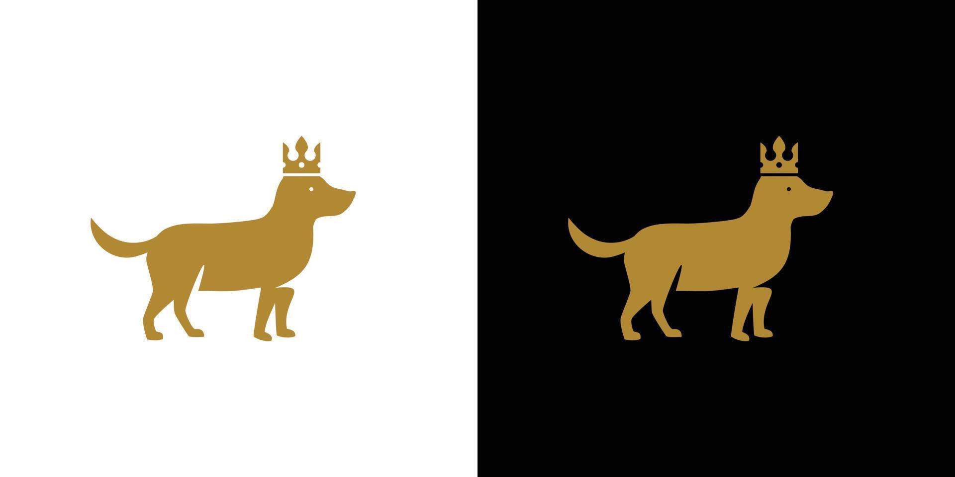 création de logo de roi chien moderne et attrayant vecteur