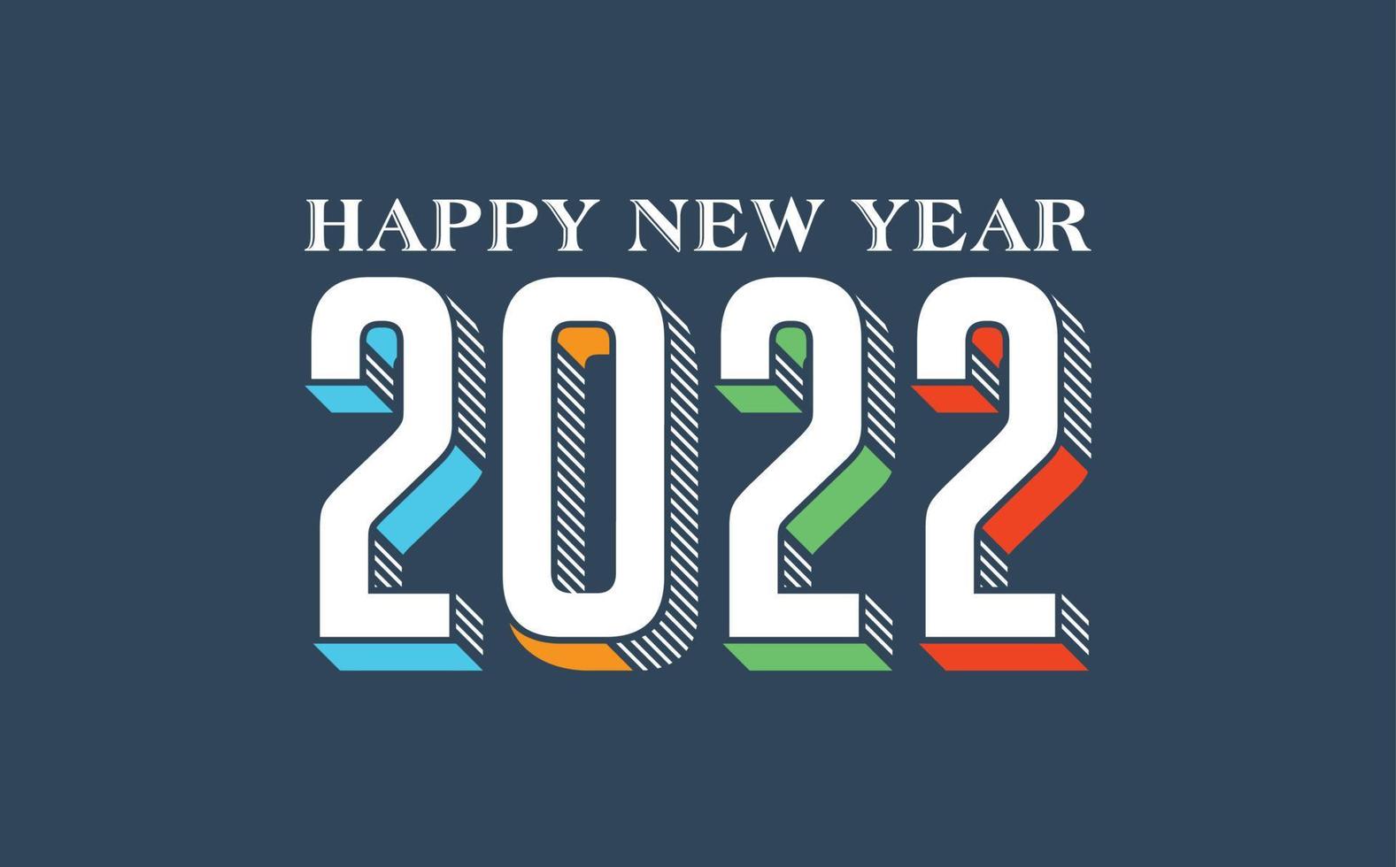 bonne année 2022 souhaitant célébration 3d espiègle script texte lettrage célébrer festival prime moderne minimal alphabet lettres numériques fichier vectoriel éditable