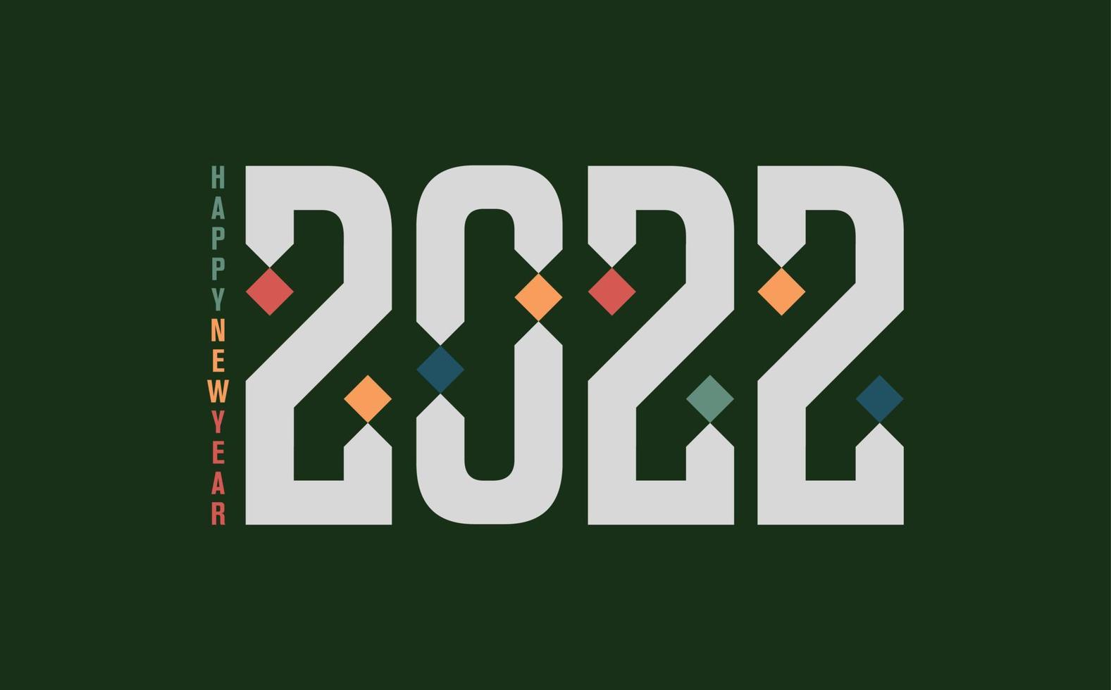 bonne année 2022 noël voeux célébration script texte lettrage célébrer festival prime moderne minimal alphabet lettres numériques fichier vectoriel éditable