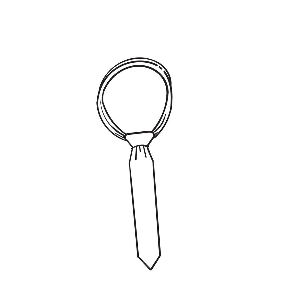 illustration d'icône de cravate doodle dessinés à la main vecteur
