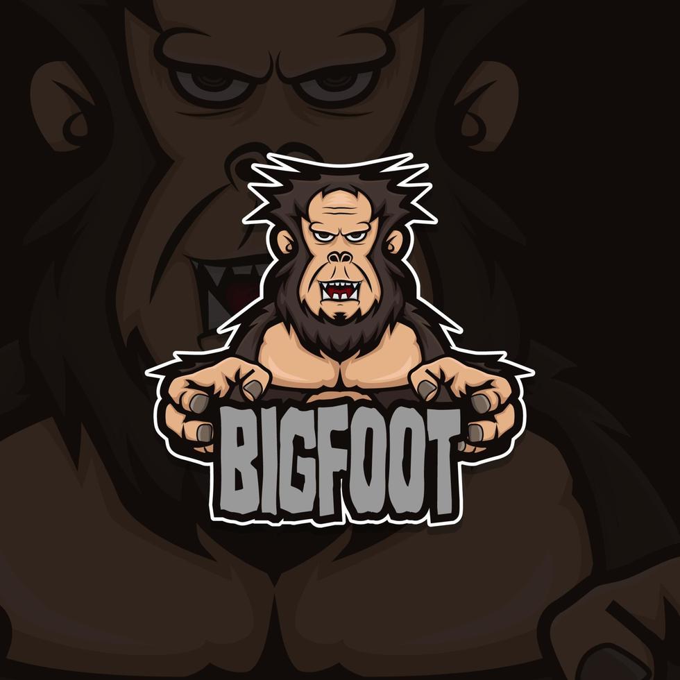 équipe de jeu mobile vecteur logo bigfoot e-sport