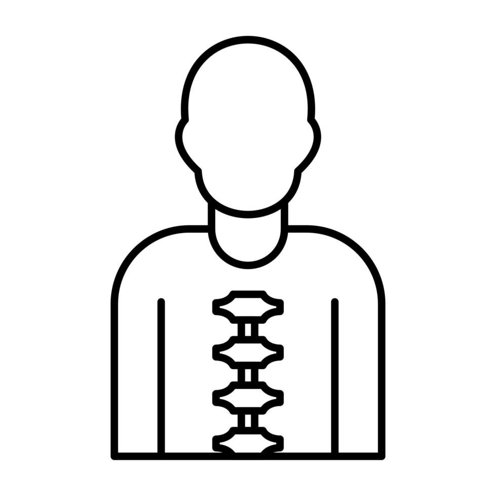 icône de ligne de colonne vertébrale vecteur