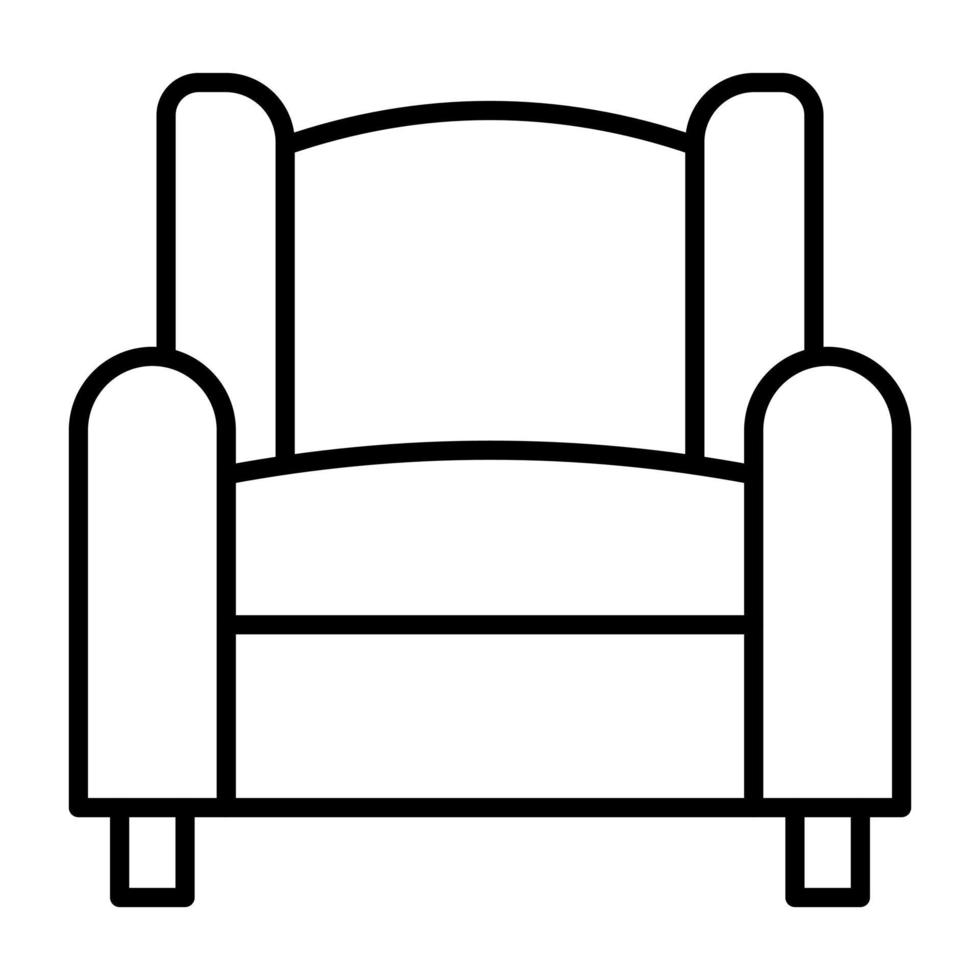 icône de ligne de canapé de cinéma vecteur