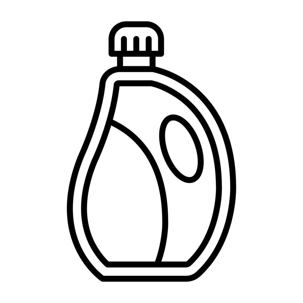 icône de ligne de détergent liquide vecteur