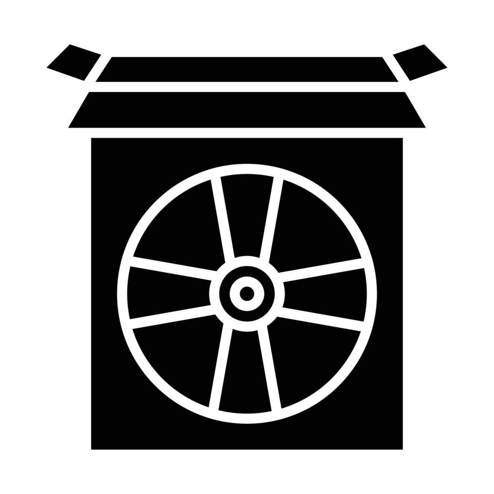 icône de glyphe de boîte de cd vecteur