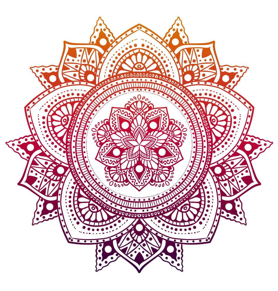 motif de mandala cercle élégant sur fond blanc vecteur