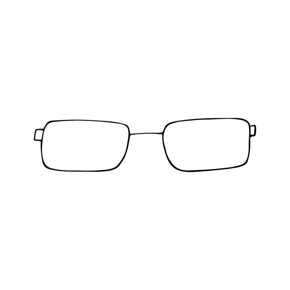 illustration de lunettes de croquis noir doodle vecteur