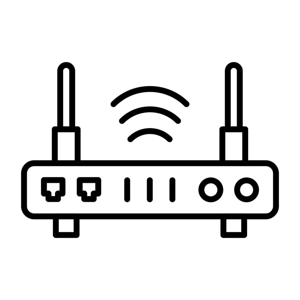 icône de ligne de routeur sans fil vecteur