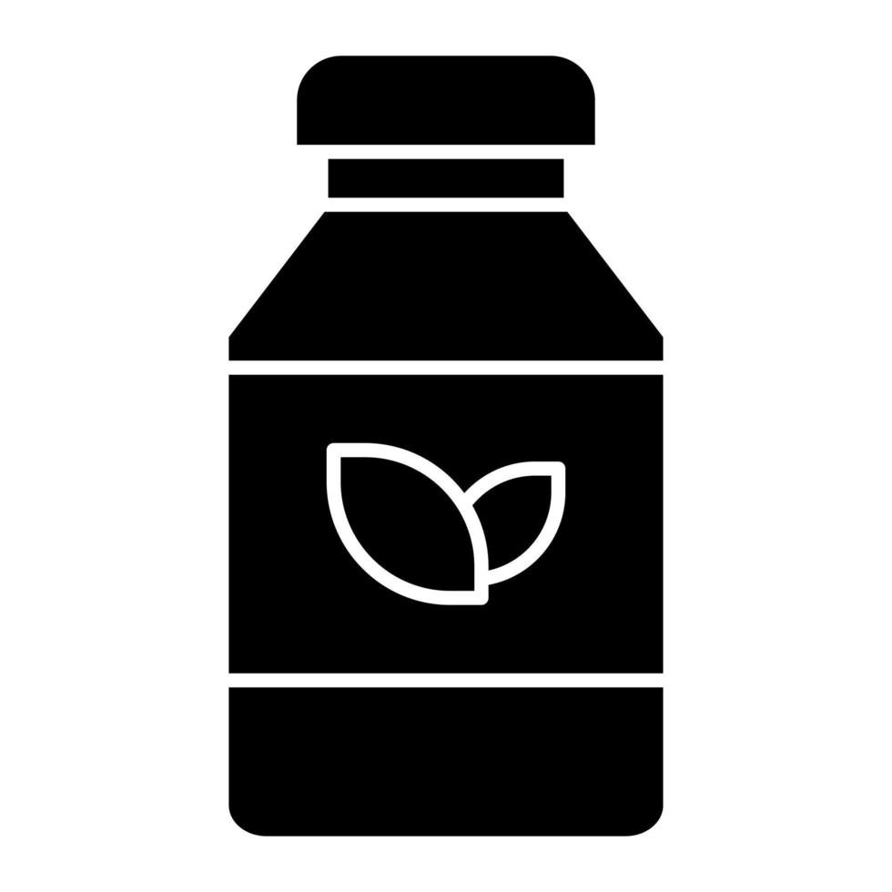 icône de glyphe de phytothérapie vecteur