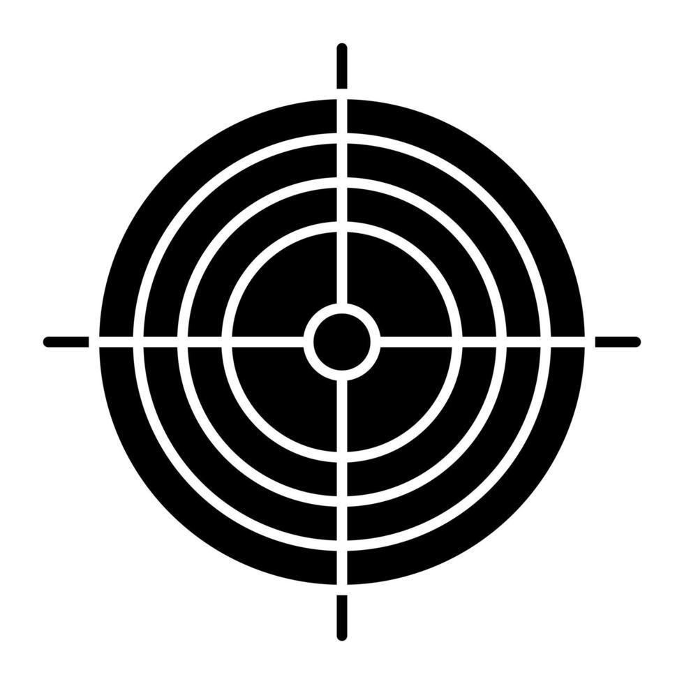 icône de glyphe objectif vecteur