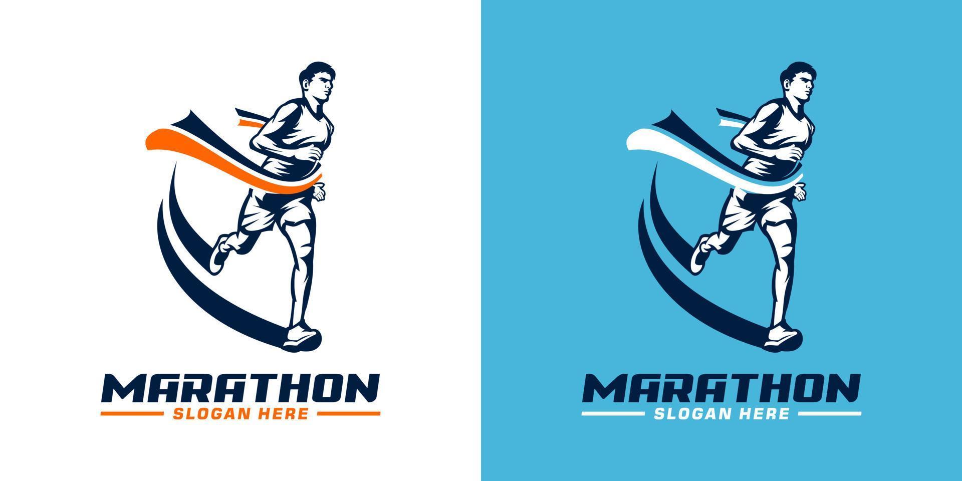 vecteur de logo de marathon