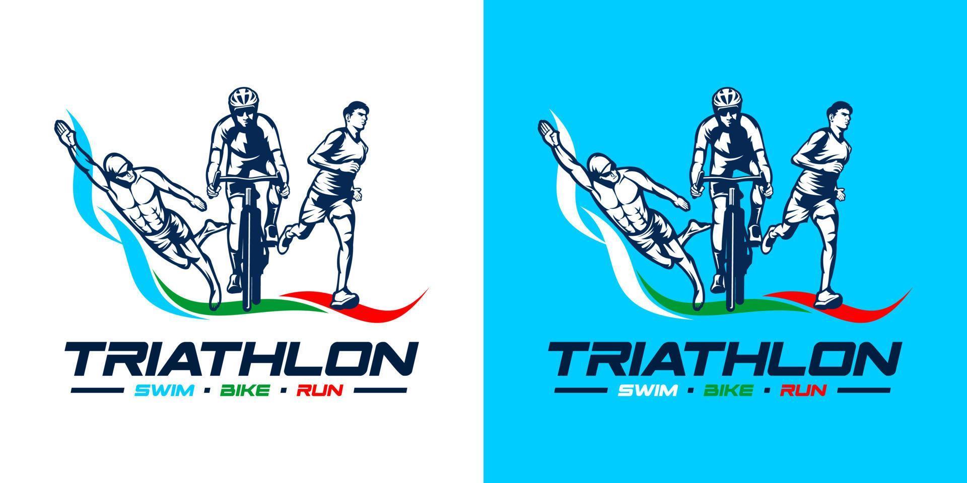 vecteur de logo de triathlon