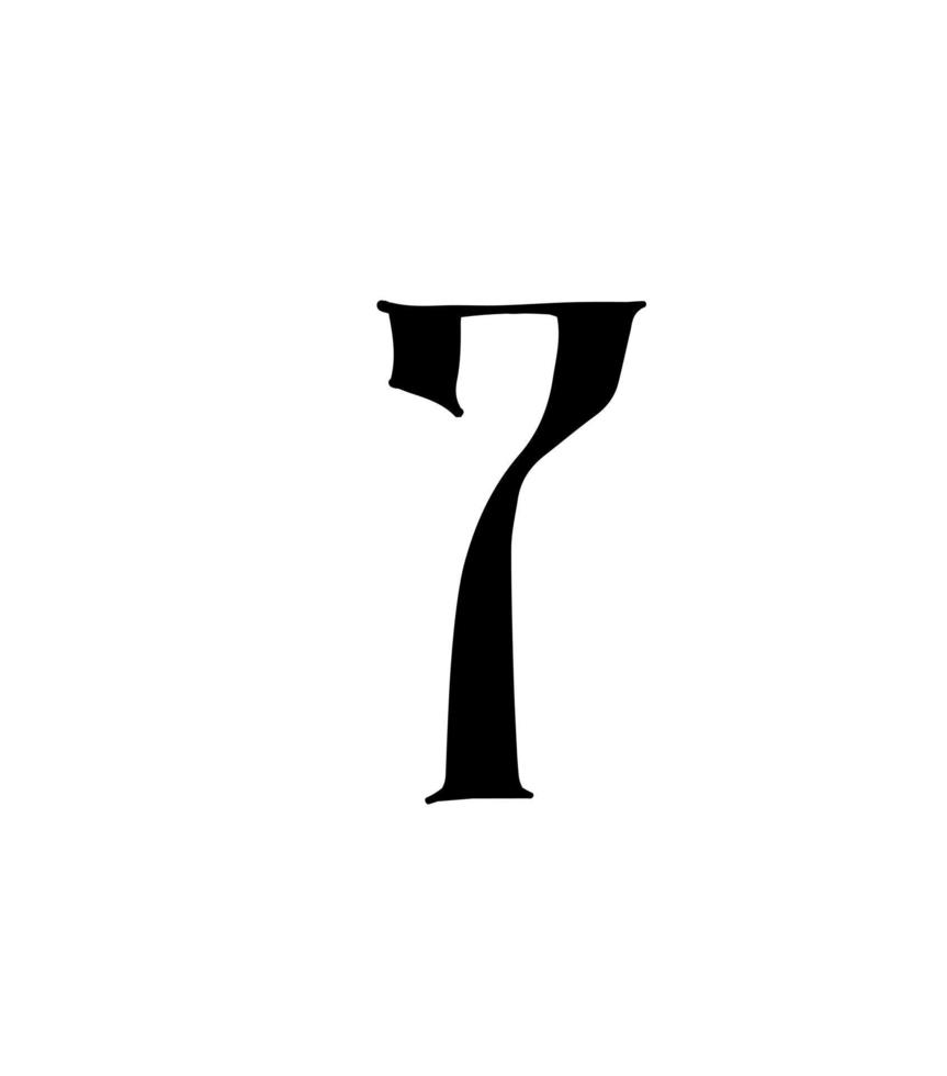 chiffre. vecteur. logotype de l'entreprise. icône du site. numéro distinct de l'alphabet russe. style ancien gothique néo-russe des 17-19 siècles. vecteur