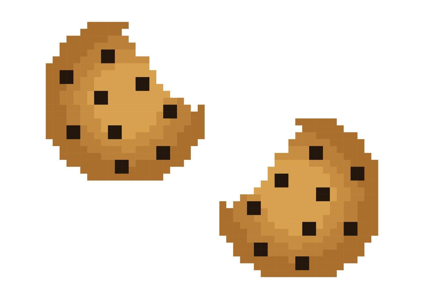 illustration de cookie avec thème pixel vecteur