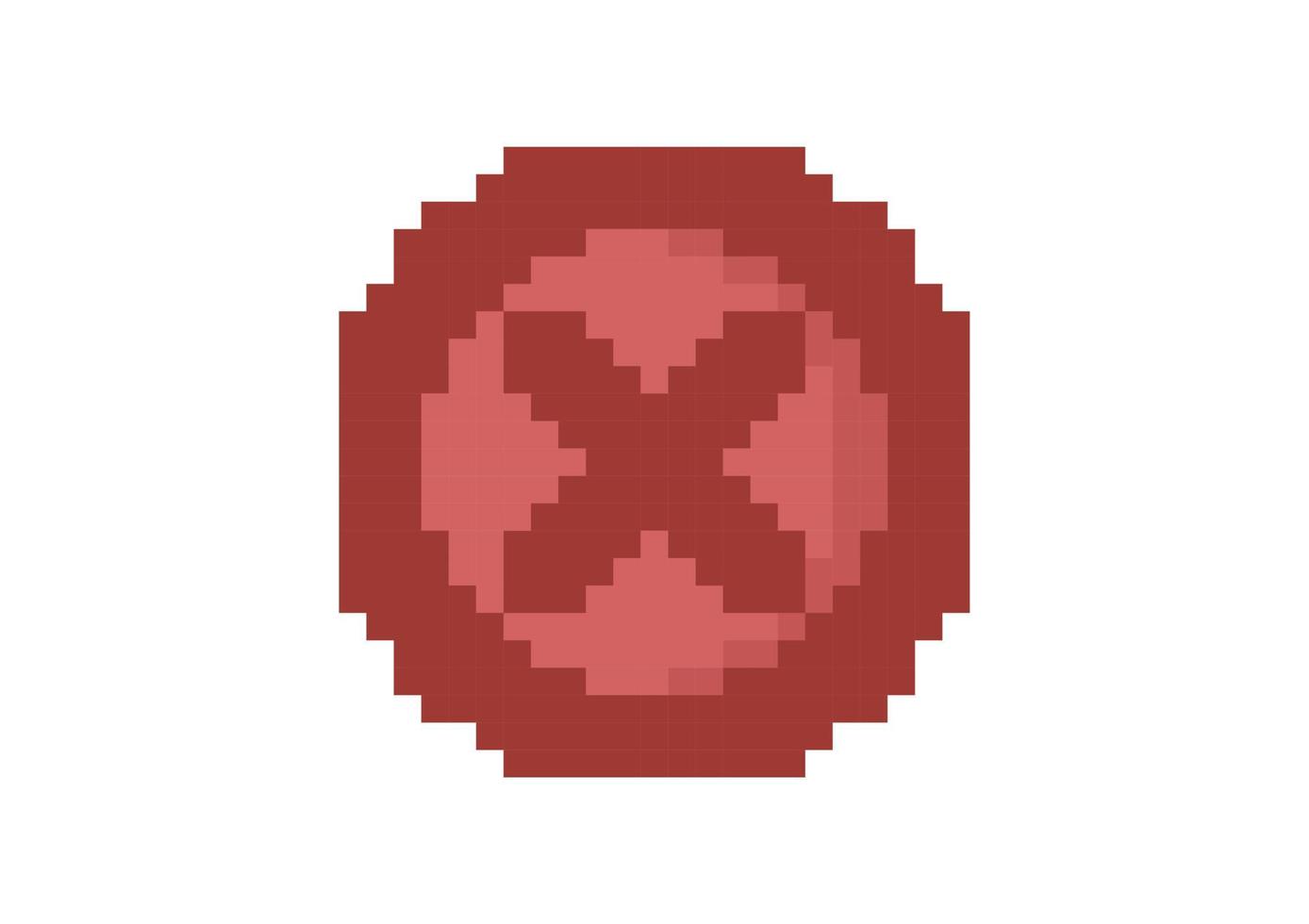 symbole de croix de pixel vecteur